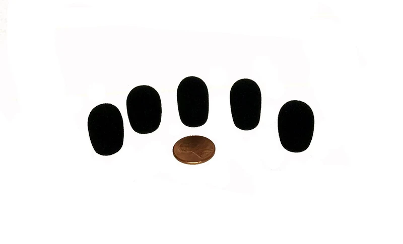 TetraTeknica MNWS5P Minisize Lapel Microphone Windscreen, Color Black, 5Pack