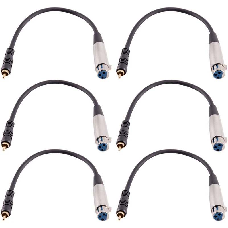 Seismic Audio SAXLRC16 Pack of XLR Female RCA Male 1 Patch Cables