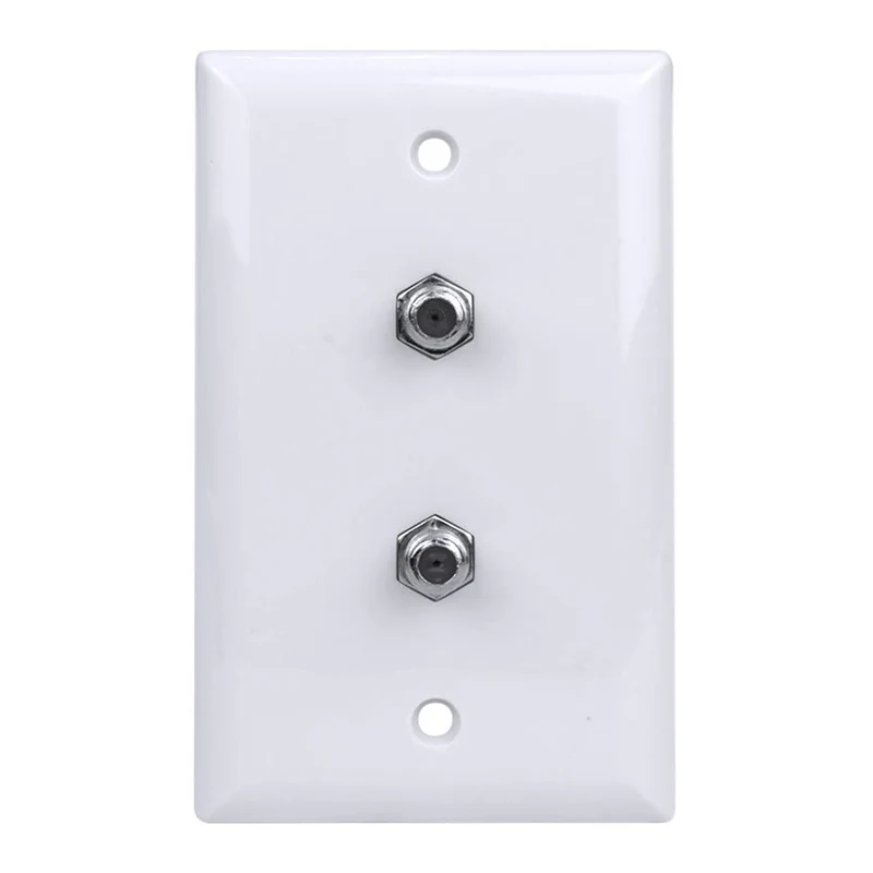 Single Gang Dual F81 Wall Plate (White)