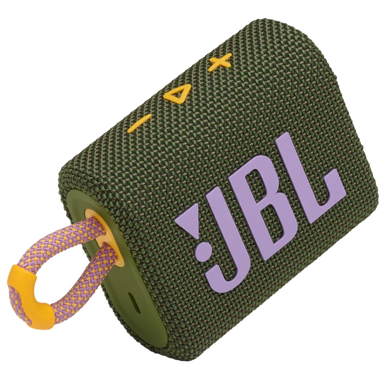 JBL Go 3: Portable Speaker with Bluetooth, Builtin Battery, Waterproof and Dustproof Feature Green