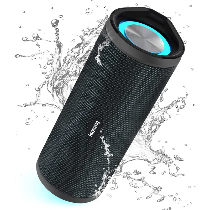 HEYSONG Portable Bluetooth Speaker, Wireless Outdoor Speakers, IPX7 Waterproof, 40H Playtime, TF Card, Loud Stereo Sound for Bea