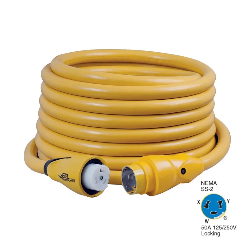 Marinco CS50450 EEL 50A 125V/250V Shore Power Cordset 50 Yellow
