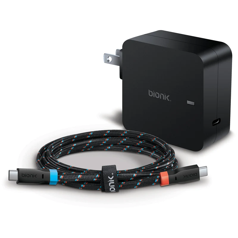 Bionik BNK9015 Rapid Charge Kit for Nintendo Switch, Black, Blue/red (DRMBNK9015)