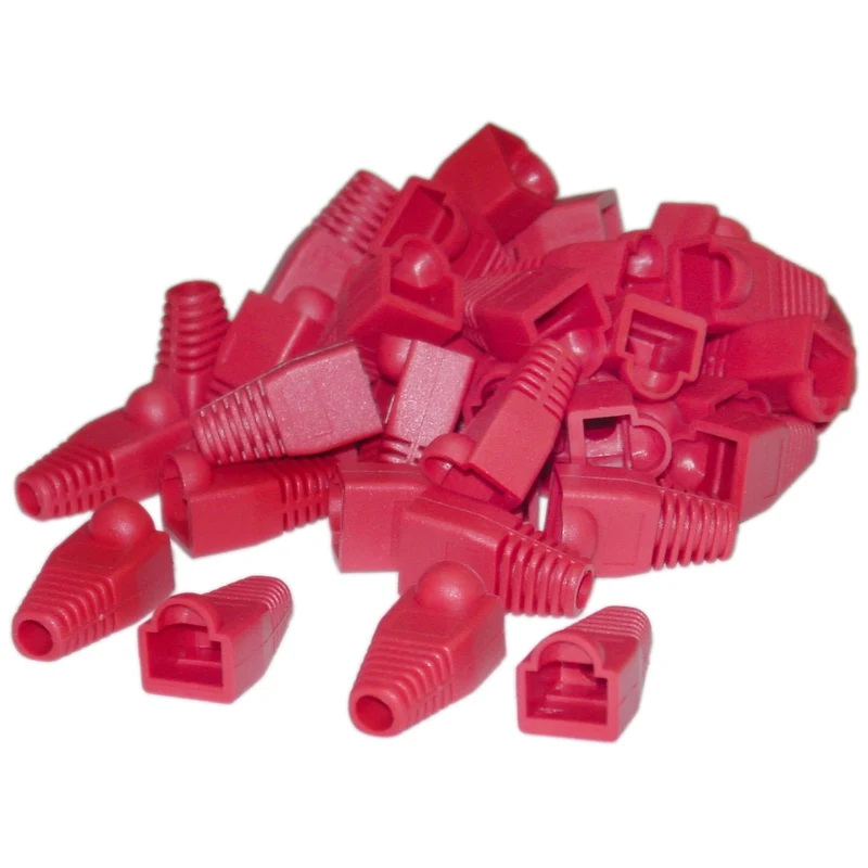 RJ45 Ethernet Network Cable Strain Relief Boots, RJ45 Boot Cover Fits Cat5, Cat5e, Cat6 Ethernet LAN Cable Connectors, 50 Pieces