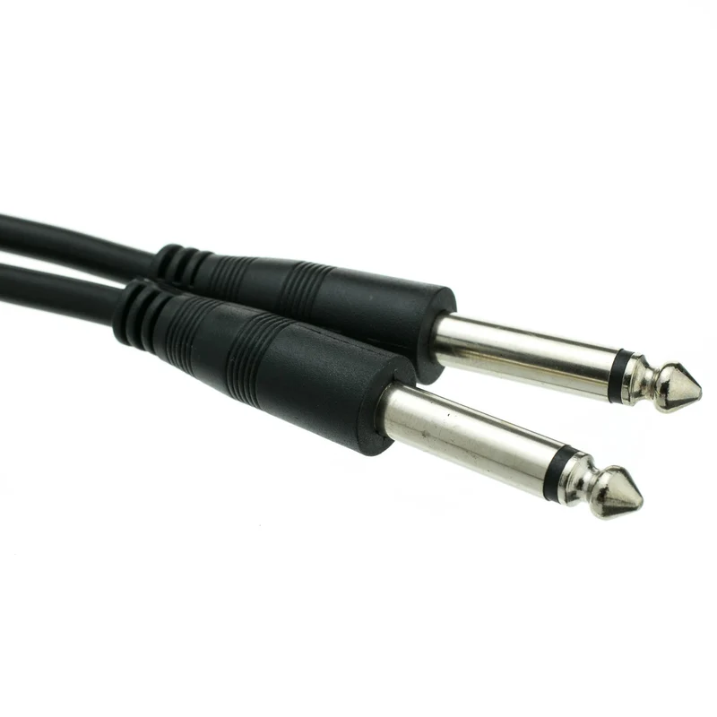 CableWholesale 1/4 Inch Mono Patch Cable, 50 feet 1/4 Mono Male to 1/4 Mono Male Cord for Electric Instruments (Guitar, Keyboa