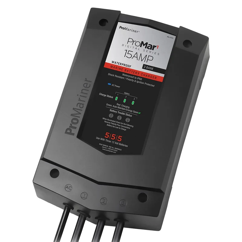 ProMariner 31515 ProMar1 DS Generation 3 Digital Battery Charger 15 Amp, Black, Standard