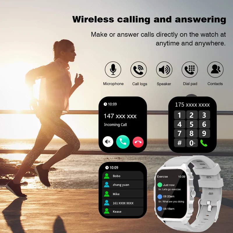 2025 Smart Watch, Answer, Make, Call, Message Preview, Sport Modes, DIY, Dial, Weather Forecast, compatible with Android and iOS