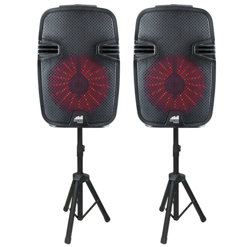 Naxa Dual 8" Bluetooth Party Speakers - Refurbished