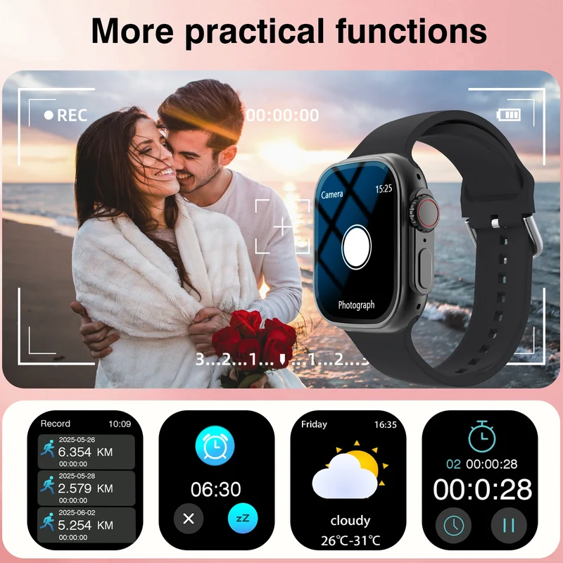 New Watch Smart Watch 49mm 2026 New Men Women Bluetooth Call BT Music Games Wireless Charging Smartwatch