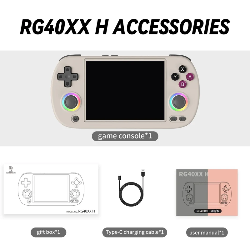 ANBERNIC RG CubeXX & RG40XX H & RG35XX H Retro Handheld Game Console H700 Linux 64-bit 5000 Video Games Supports WIFI Bluetooth