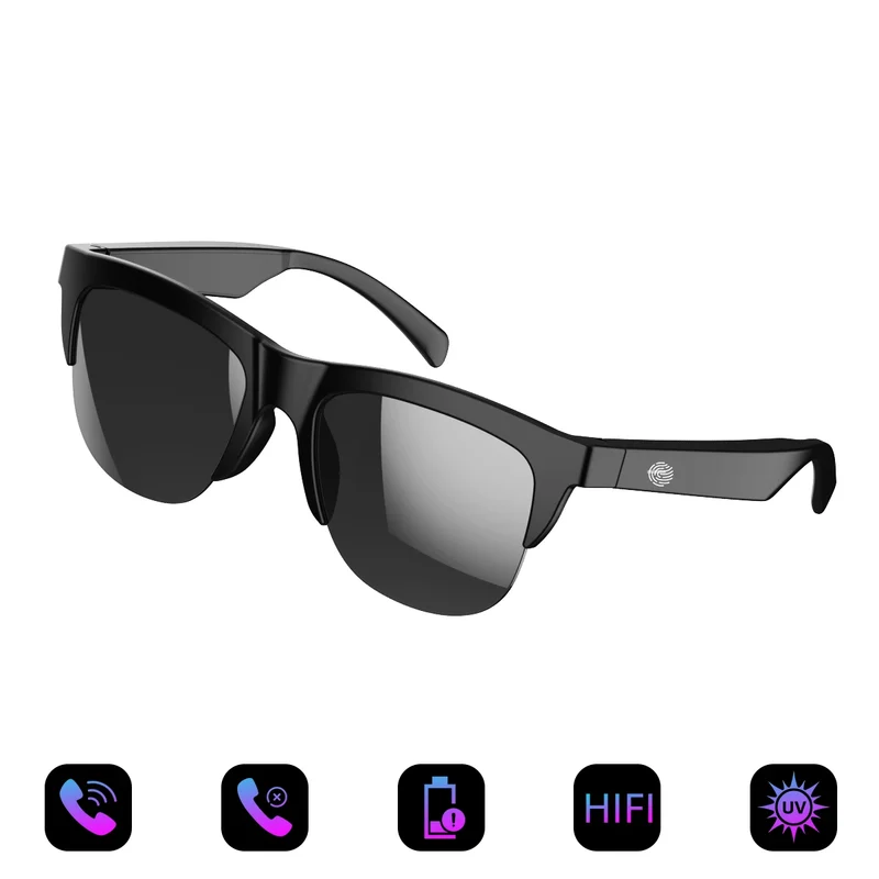 2026 New Hot Sale AI Assistant Smart Glasses 360° HD Sound Smart Touch Control Phone Answer Call Anti-UV Lenses IP4 Riding Gifts