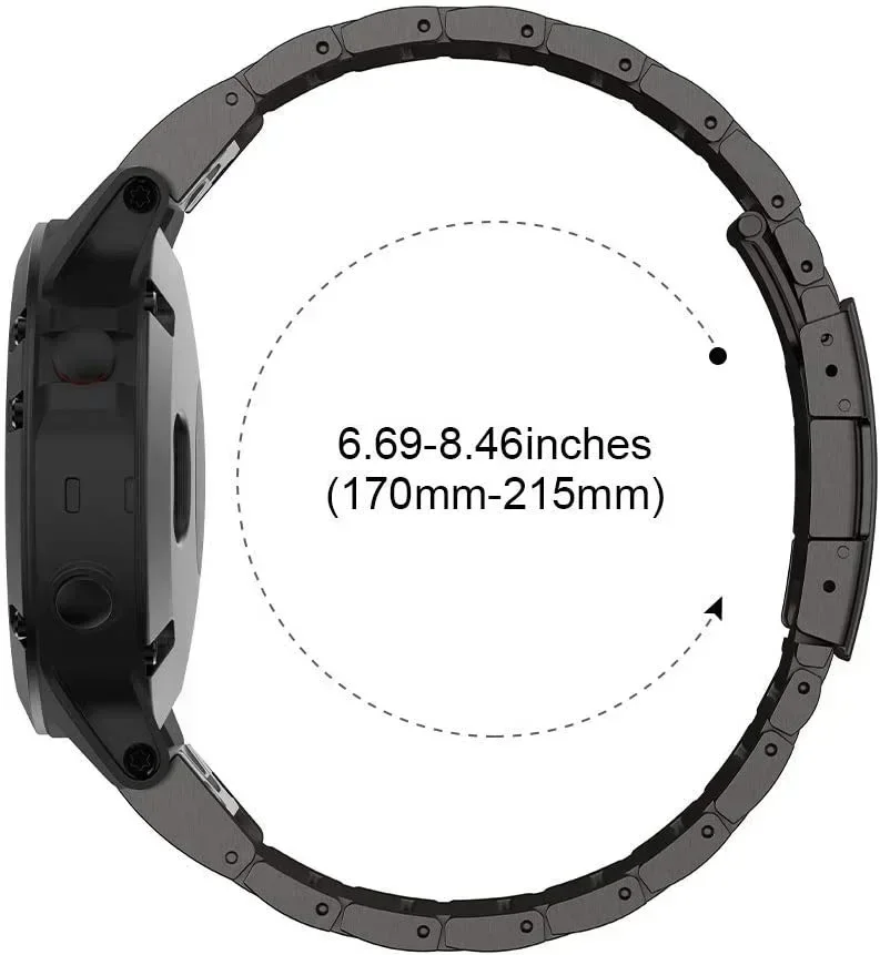 Quickfit Titanium Strap For Garmin 26mm 22mm Fenix 6/6X/6XPro/7/7X/5/5X/5XPlus/3 Metal Release Watch Band For Forerunner 945 935