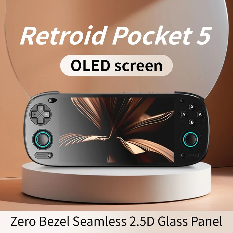 Retroid Pocket 5 Handheld Game Console RP5 Retro Games SD865 Android13 Joystick RGB Lighting Effect Active Cooling Gaming Device