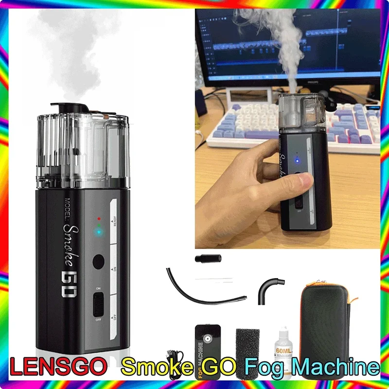 LENSGO Smoke GO 30W Handheld Fog Machine Portable Smoke Dry Ice Smoke Effect Fog Machine for Short Video