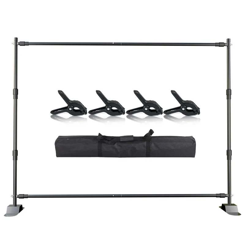 Background Stand 2.4X3.0M Double-Crossbar for Backdrop Frame Support SystemPhotography Photo Studio Video Muslin Green Screen