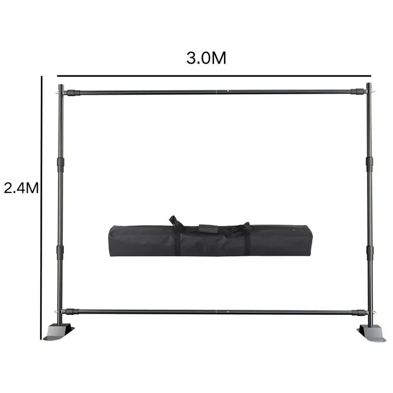 Background Stand 2.4X3.0M Double-Crossbar for Backdrop Frame Support SystemPhotography Photo Studio Video Muslin Green Screen