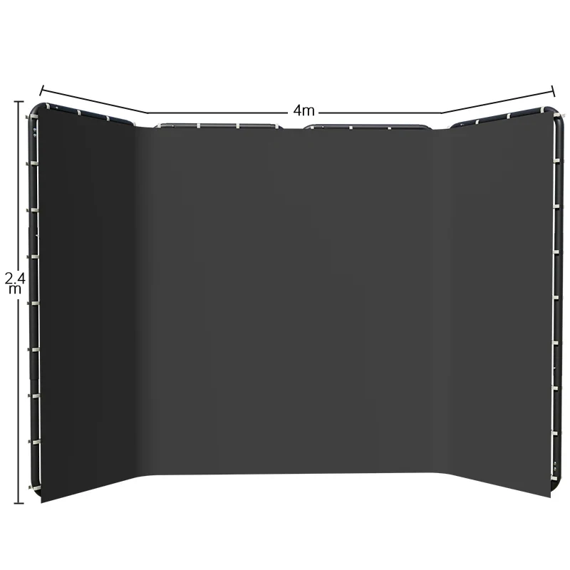 2.4x4 Background Frame black/white/Green/gray Screen Wall Foldable For Tiktok Live Photo Studio Kit Chromakey Green Screen Frame