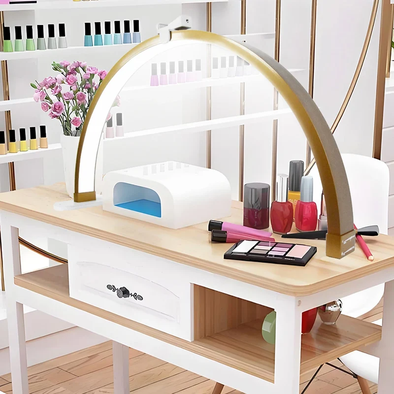 Fosoto Gold Half Moon Lamp 45W Nail Moon Light Manicure Beauty Salon LED Light Lash Lamp Manicure Lamp Nail Art Light