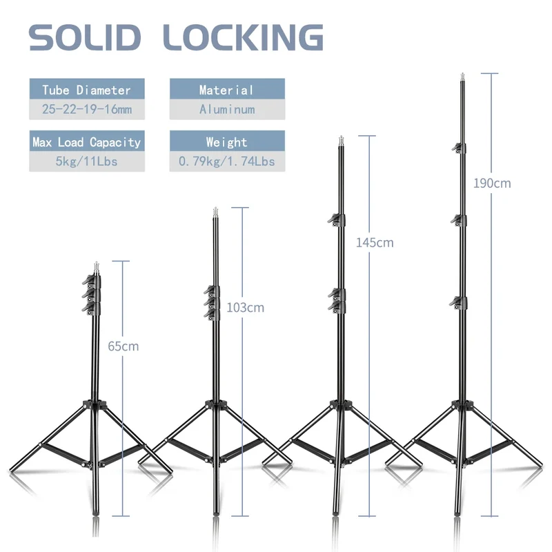 SH Brand 200CM Light Stand Tripod With 1/4 Screw Head For Photo Studio Video Flash Umbrellas Reflector Lighting Photography