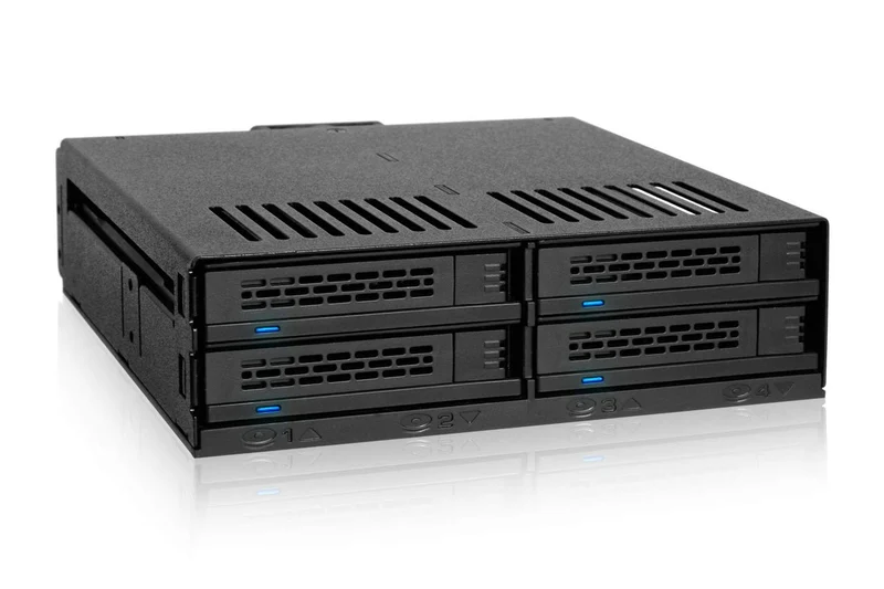 ICY DOCK RD MB324SP1B 4 Bay 2.5 SATA SAS HDD SSD HotSwap Mobile Rack Retail