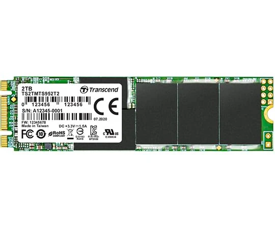 Transcend SSD TS2TMTS952T2 2TB M.2 2280 SATA3 B+M Key 3D TLC BiCS4 Bulk Pack