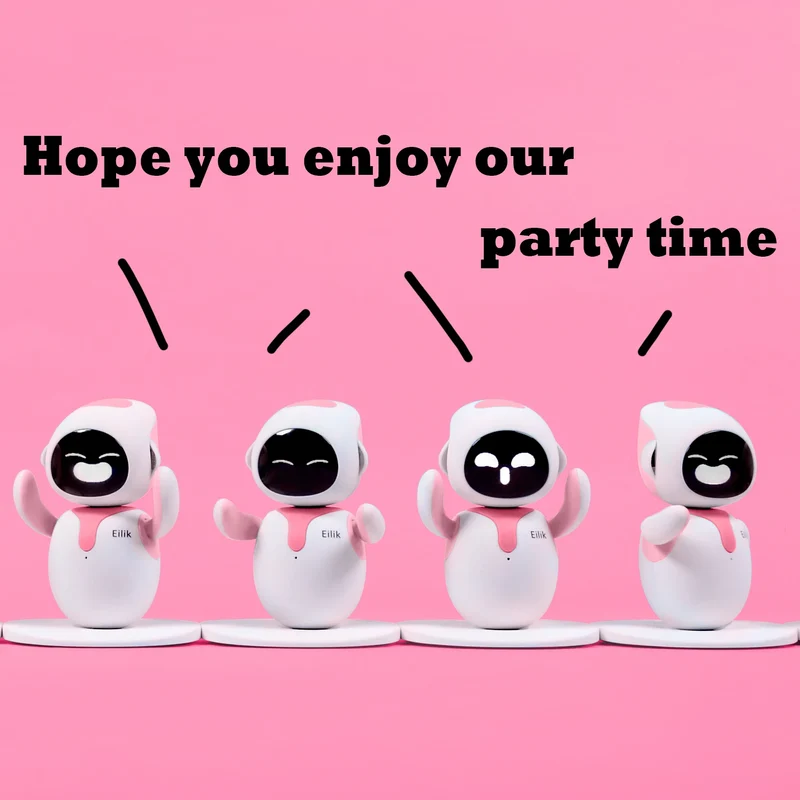 Eilik Pink - Touch Interactive Toys, Cute Robot Pets with Abundant Emotions. Idle Animations&Mini-Games, Unique Gift for Girls & Boys. Support Update