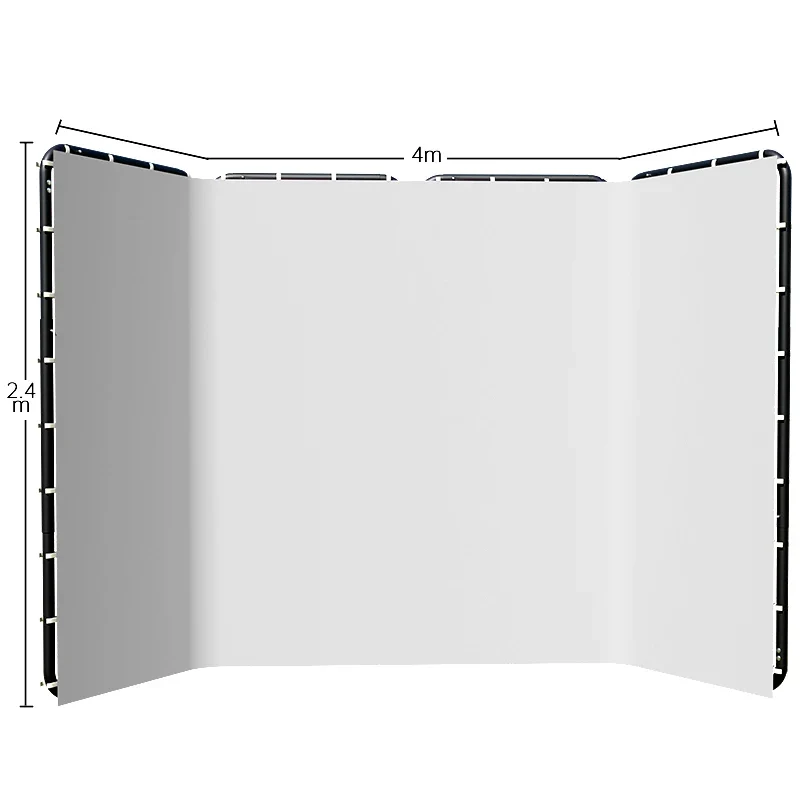 2.4x4 Background Frame black/white/Green/gray Screen Wall Foldable For Tiktok Live Photo Studio Kit Chromakey Green Screen Frame