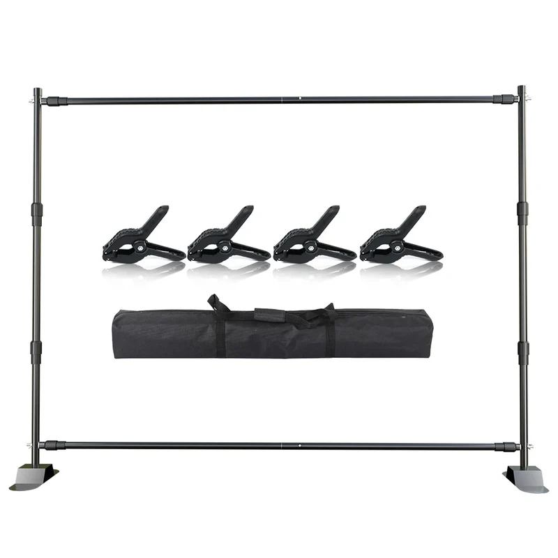 Background Stand 2.4X3.0M Double-Crossbar for Backdrop Frame Support SystemPhotography Photo Studio Video Muslin Green Screen