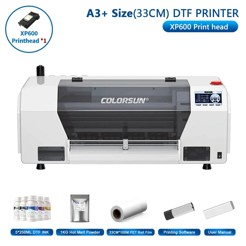 Colorsun DTF Printer For Epson L800/R1390/XP600 Impressora A3/A4 DTF T-Shirt Printers For T-Shirt Hoodies Cloth all Fabric