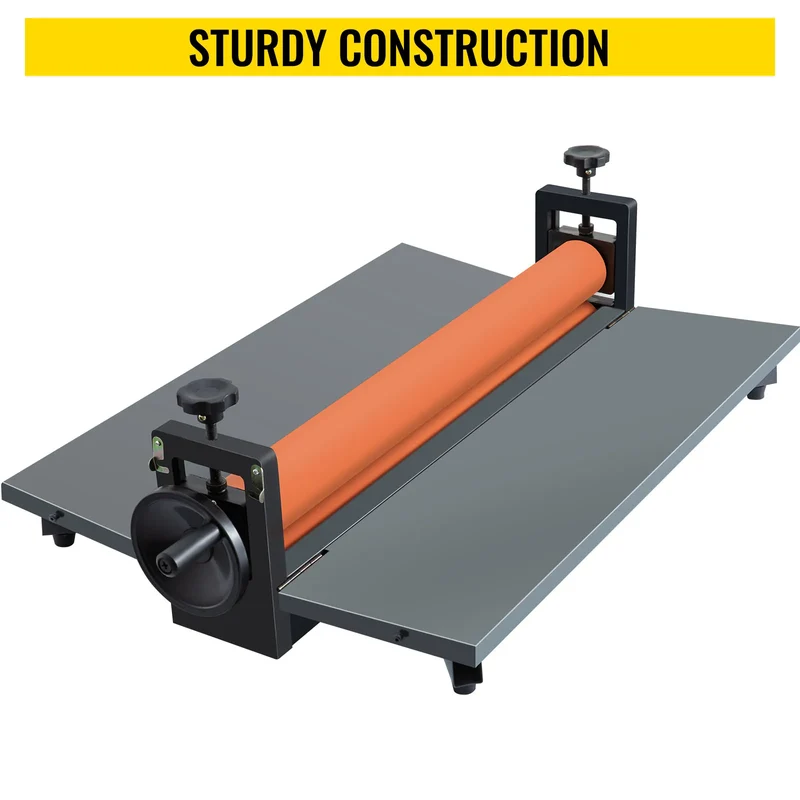 SucceBuy 25.6"x1" Manual Cold Roll Laminator Machine Sheets Document Plasticizer Poster Painting Photo Book Cover A3 A4 Paper