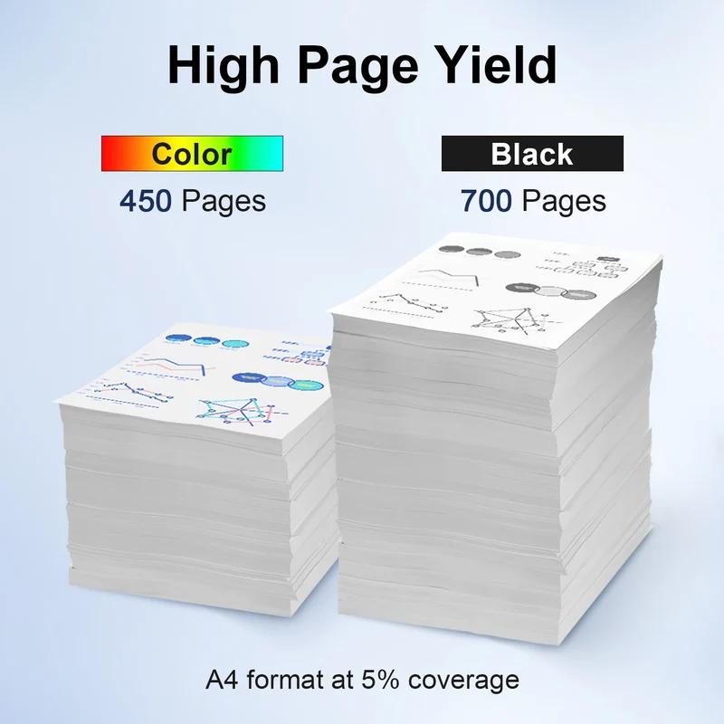 Ink 62 XL Cartridge Compatible for 62XL hp Printer Ink Black Tri-Color for Envy 5540 5640 7640 8000 Officejet 5740 200 250 8040