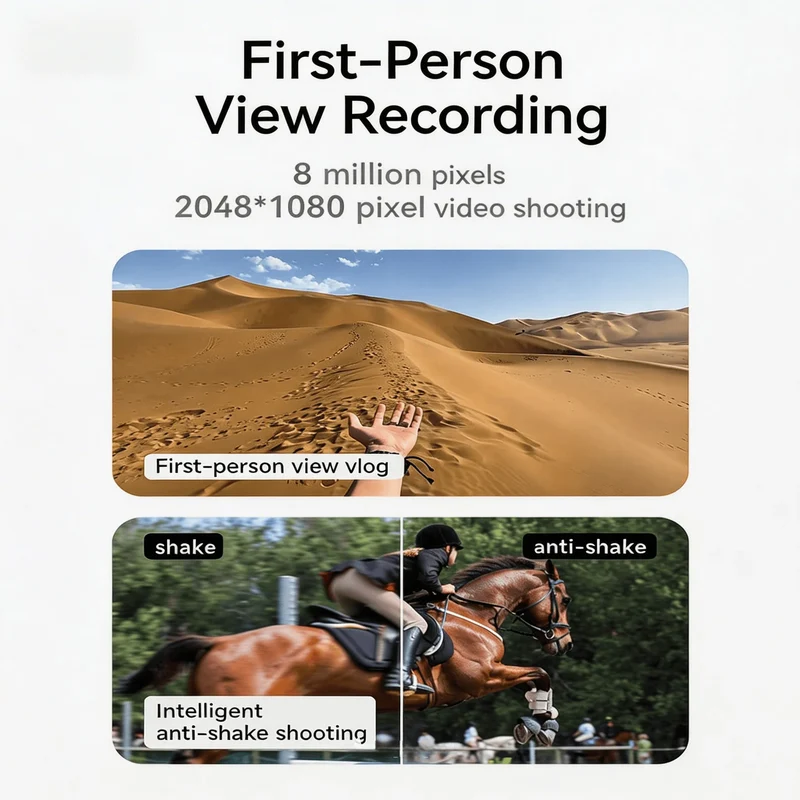 4K Camera Glasses with AI Smart Features That Support Real-Time Translation And Object Recognition, Open-Ear Audio, Ultra-Light Design, And Up to 8 Hours of Battery Life for Outdoor Cycling, Work, Travel