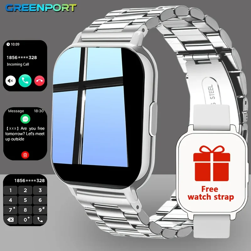 Smart Watch for Men & Women - Multi-Function Fitness Tracker with Call/Message/Weather/Alarm/Remote Camera Control, USB-Powered