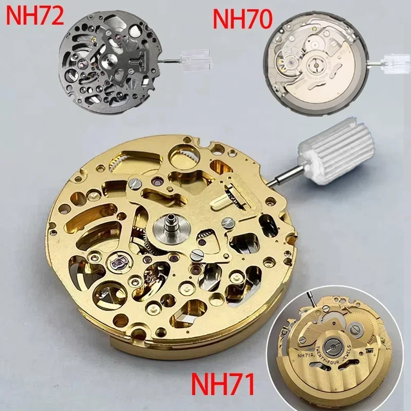 Original NH71 NH72 NH70 High Accuracy Skeletonized Movement Automatic Self-winding 24 jewels Mechanism Modification Parts