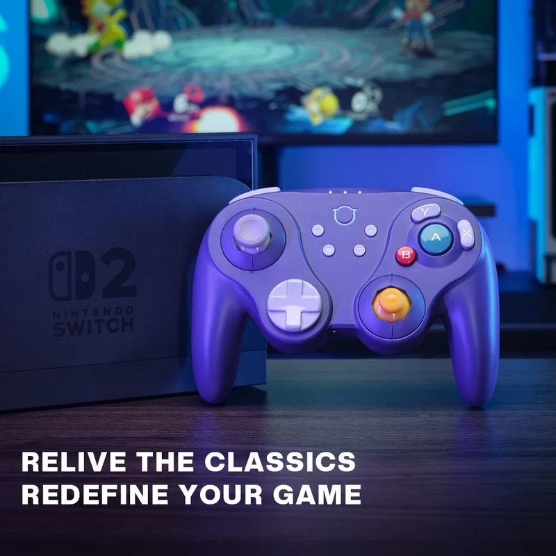 NYXI Warrior Lite Wireless Controller for Switch 2, Hall Effect Joystick No-Drift Gamepad for PC, Micro Mechanical Buttons Vibra