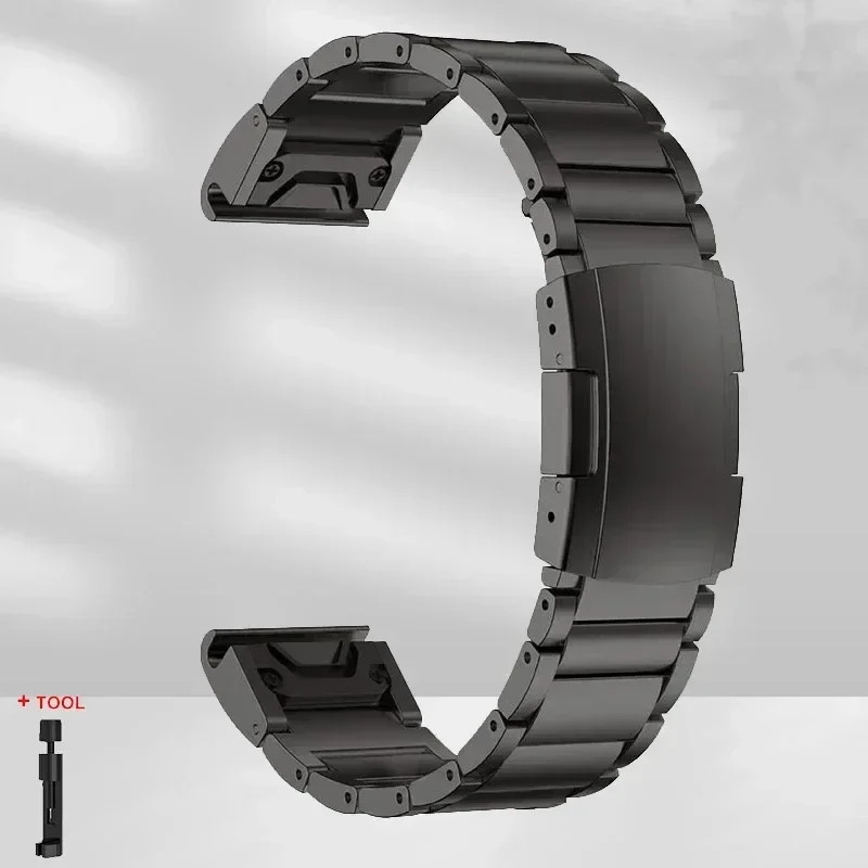 Quickfit Titanium Strap For Garmin 26mm 22mm Fenix 6/6X/6XPro/7/7X/5/5X/5XPlus/3 Metal Release Watch Band For Forerunner 945 935
