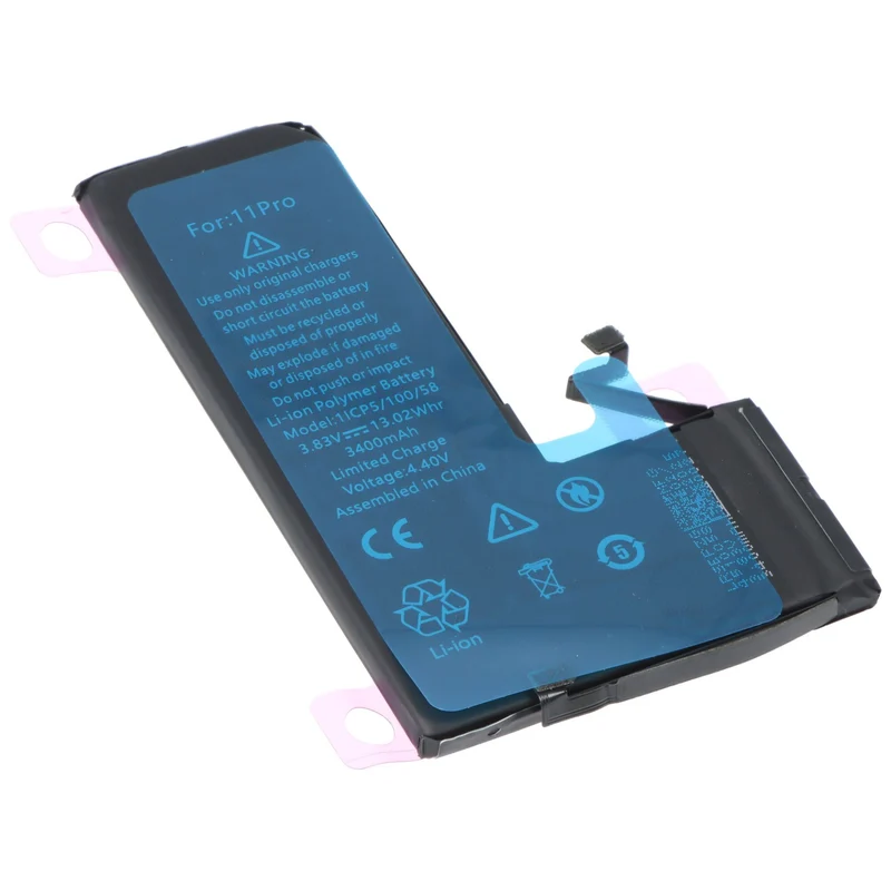 AccuCell Akku passend für Apple iPhone 11 Pro, Li-Polymer, 3,83V, 3400mAh, 13,0Wh, high capacity, built-in, ohne Werkzeug