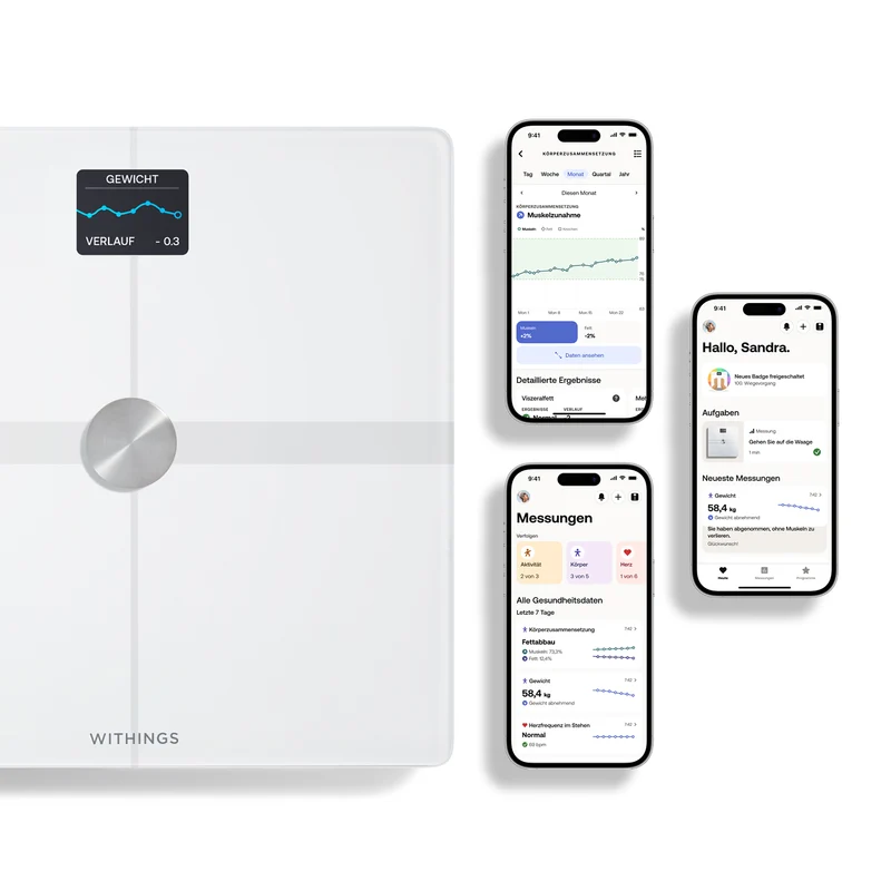 Withings Body SMART WLAN- Körperwaage, weiß