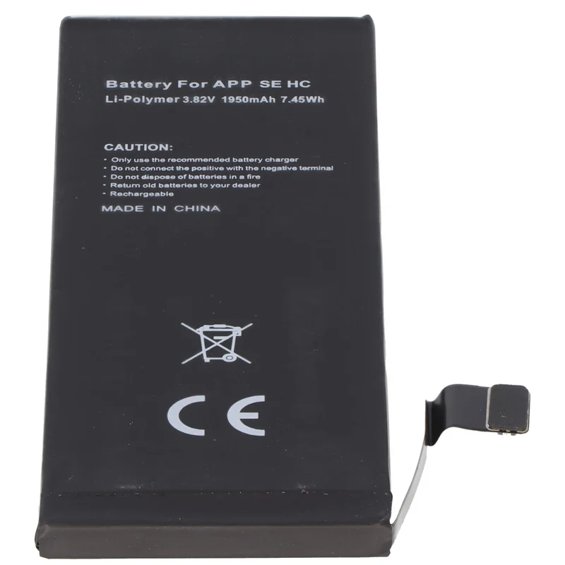 AccuCell 1950mAh Akku für Apple iPhone SE, Li-Polymer, 3,82V 7,4Wh hohe Kapazität, ohne Werkzeug