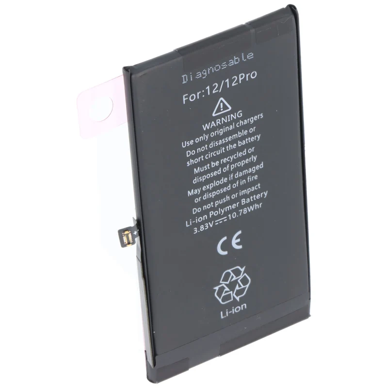 AccuCell Akku passend für Apple iPhone 12/12 Pro, diagnostizierbar, Li-Polymer, 3,83V, 2815mAh, 10,78Wh, ohne Werkzeug