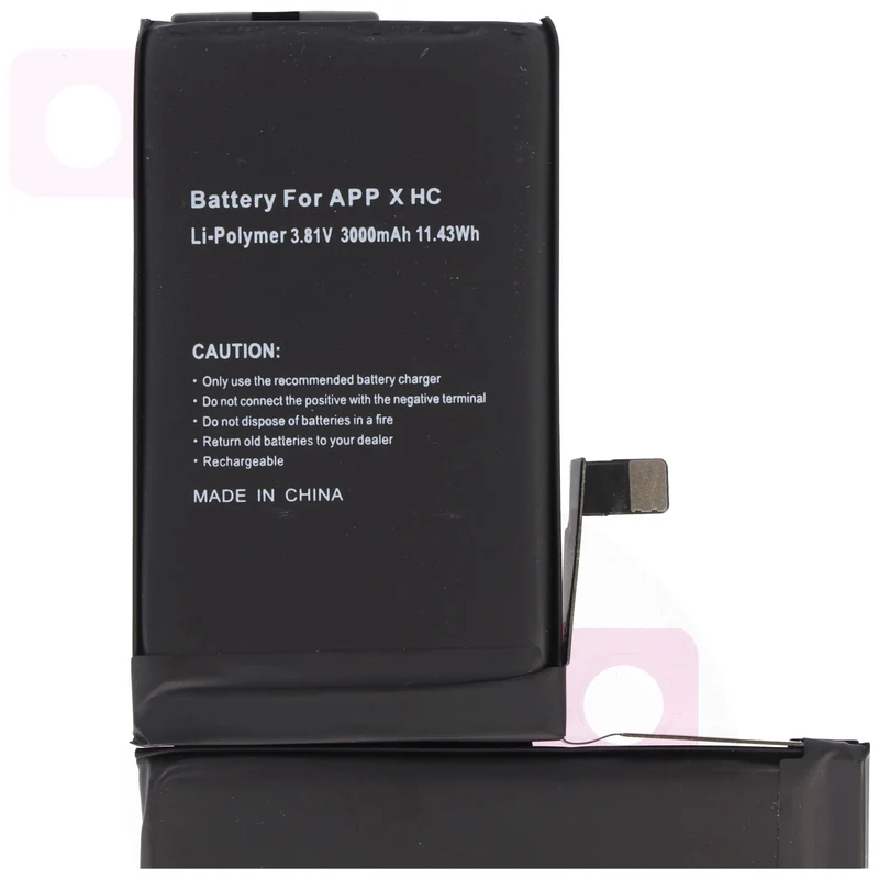 AccuCell 3000mAh Akku passend für Apple iPhone X Li-Polymer 3,81 Volt 11,4Wh high capacity built-in ohne Werkzeug