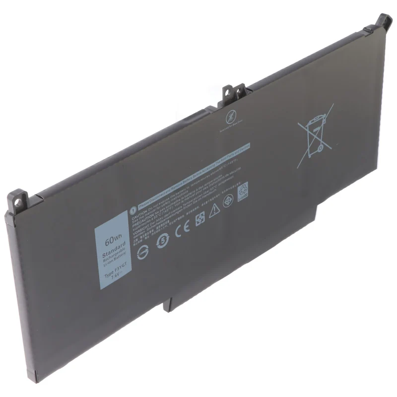 AccuCell Akku passend für Dell Latitude E7480 Li-Polymer 7,6V 7895mAh 60,0Wh