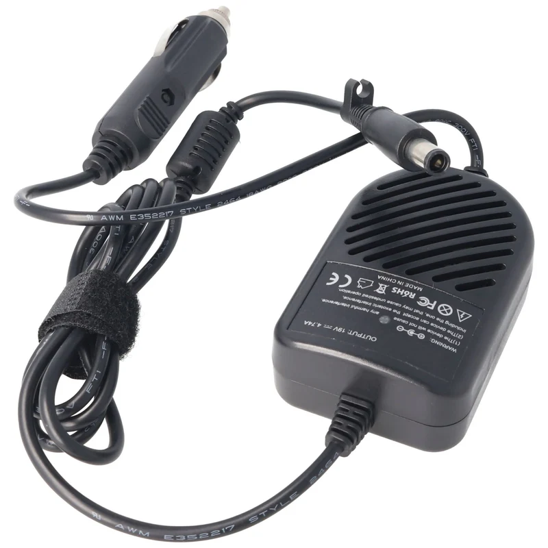 AccuCell 12V KFZ-Ladekabel passend für HP Compaq Laptop 19V 4,74A 7,4mm x 5,0mm, siehe Liste