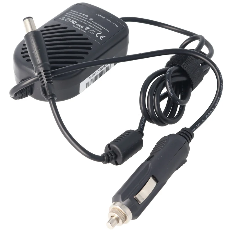 AccuCell 12V KFZ-Ladekabel passend für HP Compaq Laptop 19V 4,74A 7,4mm x 5,0mm, siehe Liste