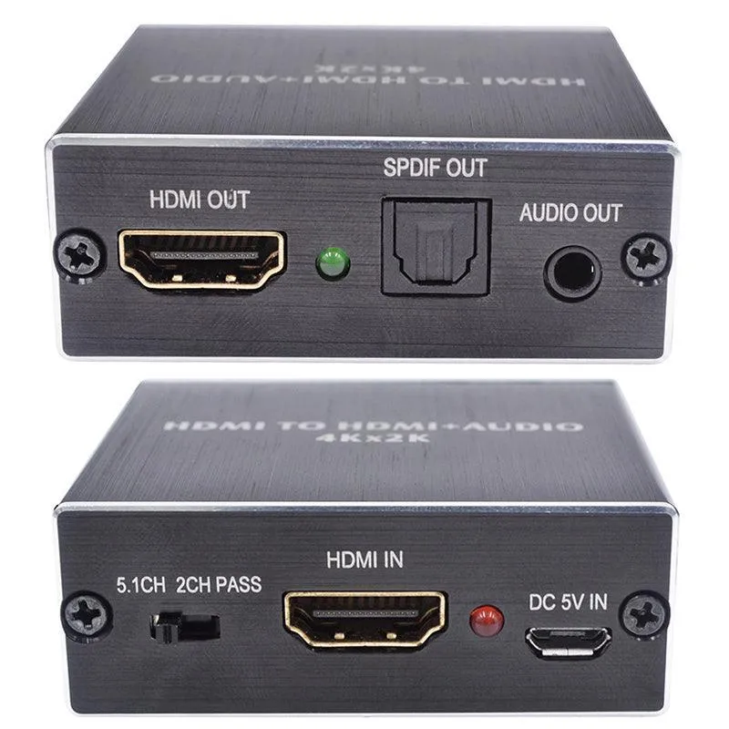 Convertisseur HDMI vers HDMI + AUDIO 3.5MM, TOSLINK 4K