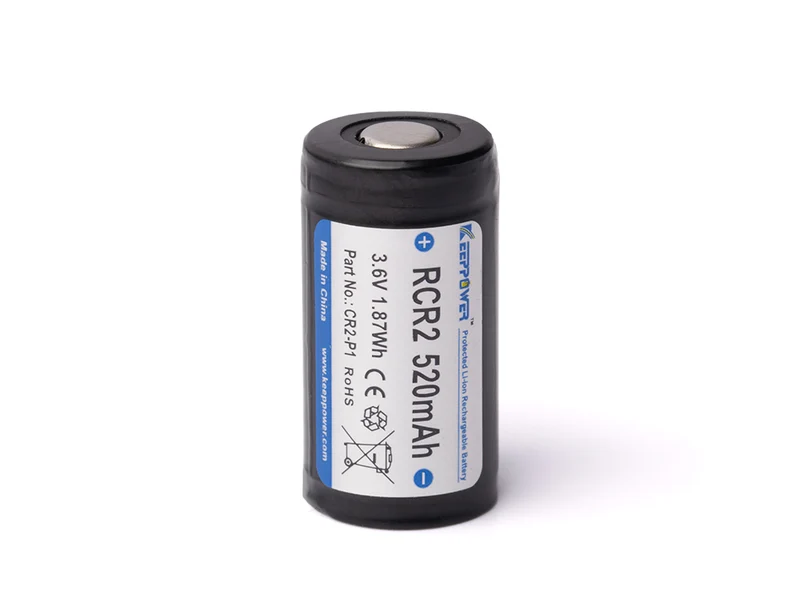 Keeppower RCR2 CR2-P1 15270 520mAh 3,6V Li-Ion Akku PCB-geschützt