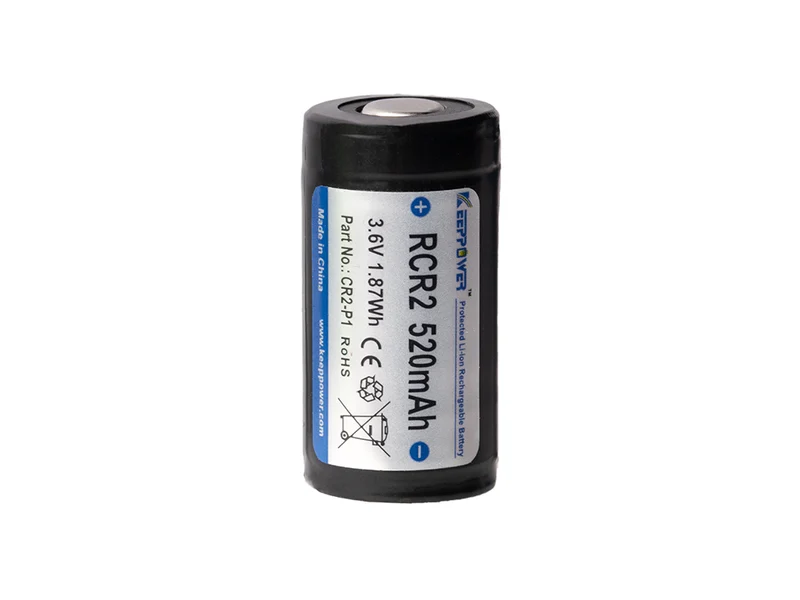 Keeppower RCR2 CR2-P1 15270 520mAh 3,6V Li-Ion Akku PCB-geschützt