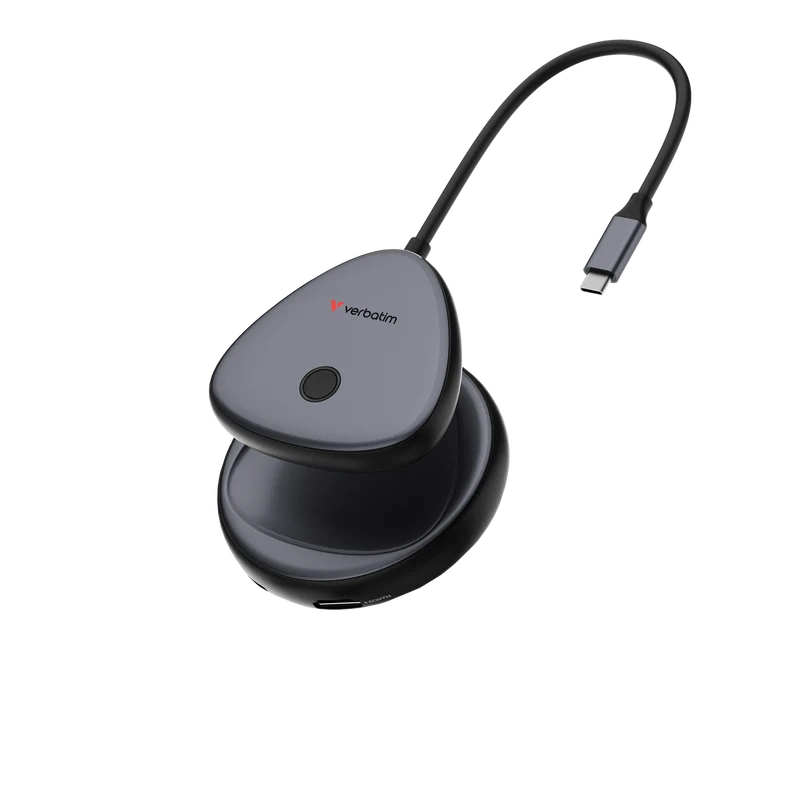 Verbatim Wireless Adapter, Share My Screen, USB-C, HDMI 4K Hub WDA-02, USB 2.0-A, Kabel, Retail