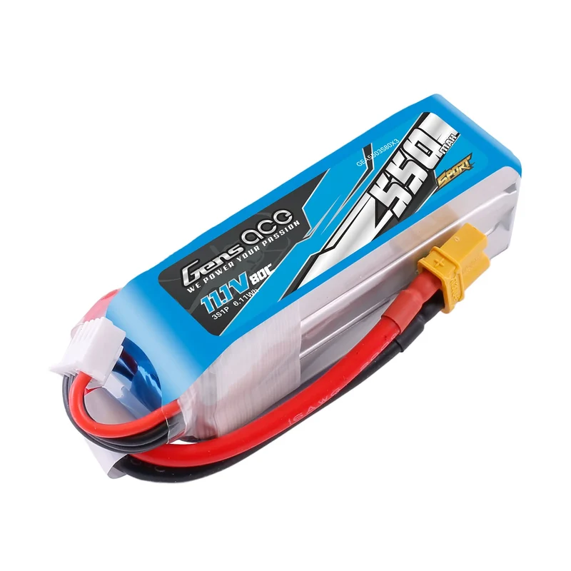 Gens ace 550mAh 11,1V 80C 3S1P LiPo-Akkupack mit XT30-Stecker