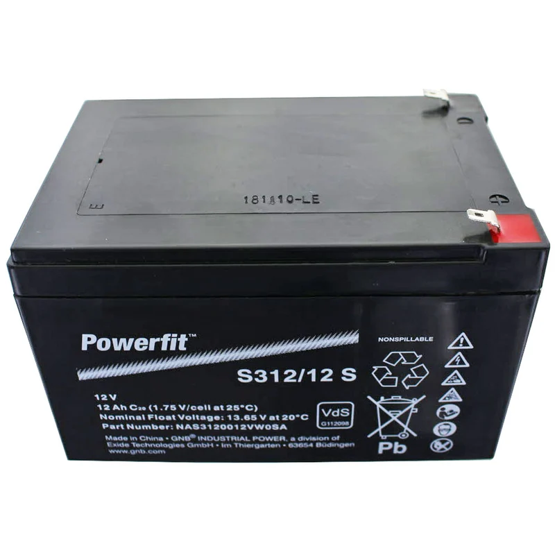 Exide Powerfit S312/12 S Blei Akku 12 Volt Anschluss 4,8mm